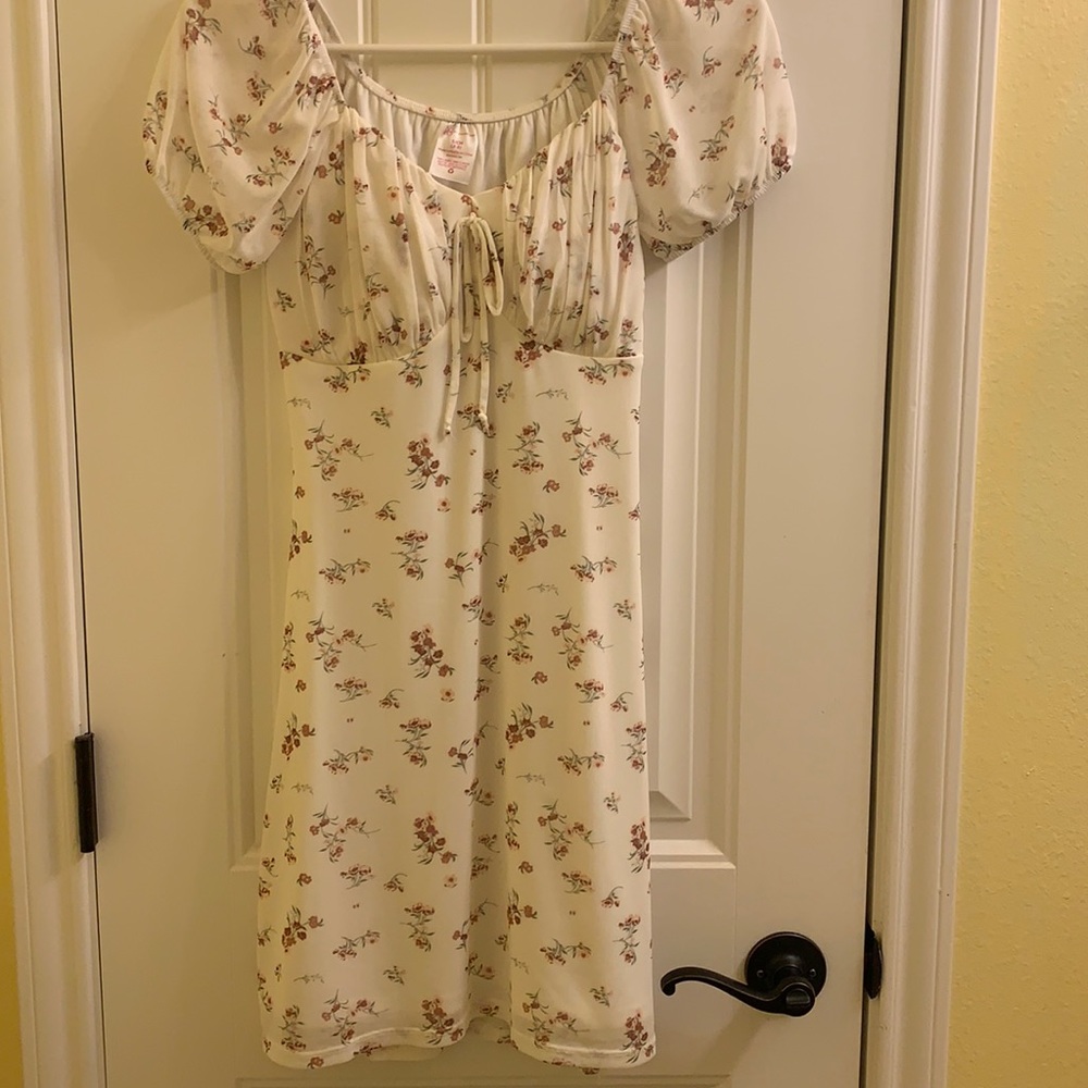 White floral dress